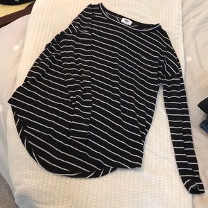 Black and white long sleeve